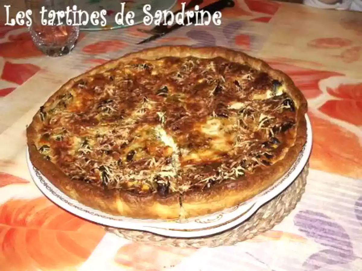 Ma tarte poireaux, lardons et reblochon.