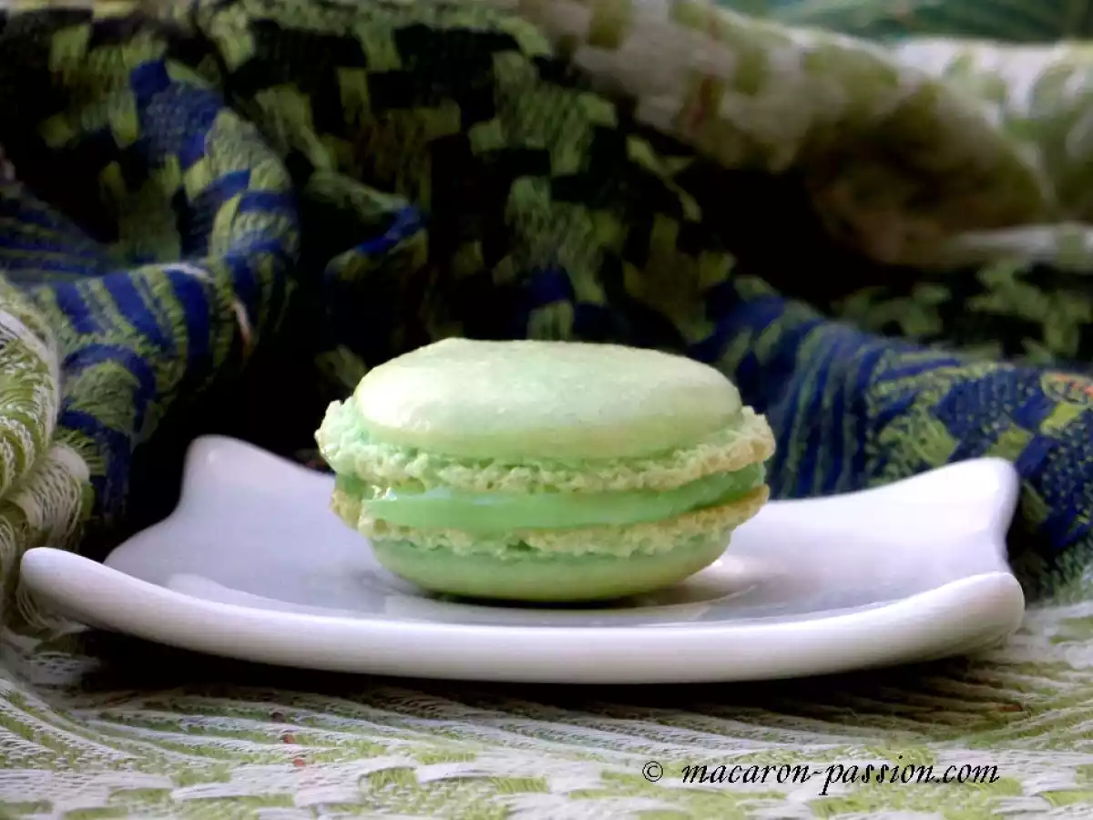 Macaron chocolat blanc-verveine