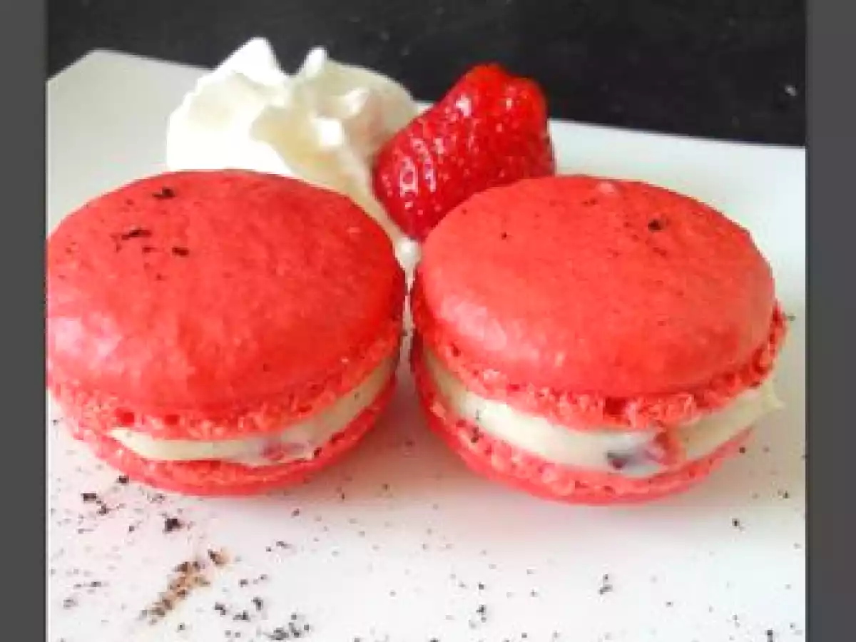 Macaron vanille & fraise