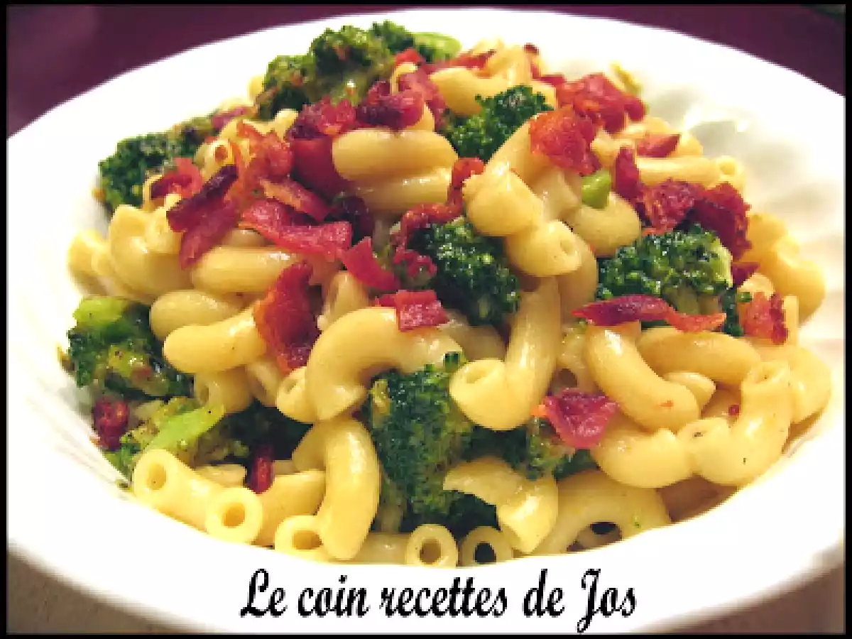 MACARONI AU BROCOLI, AU BACON ET FROMAGE