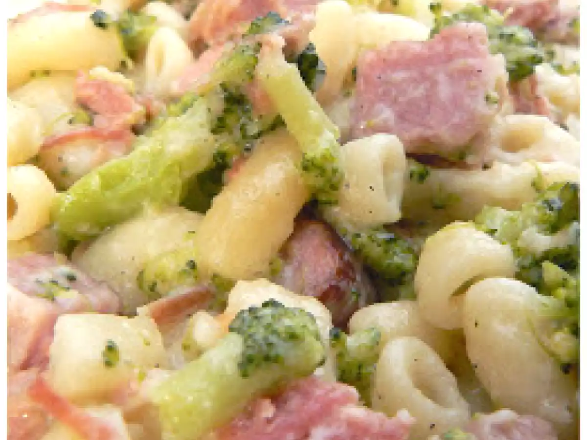 Macaroni au fromage fort, jambon et brocoli - photo 2