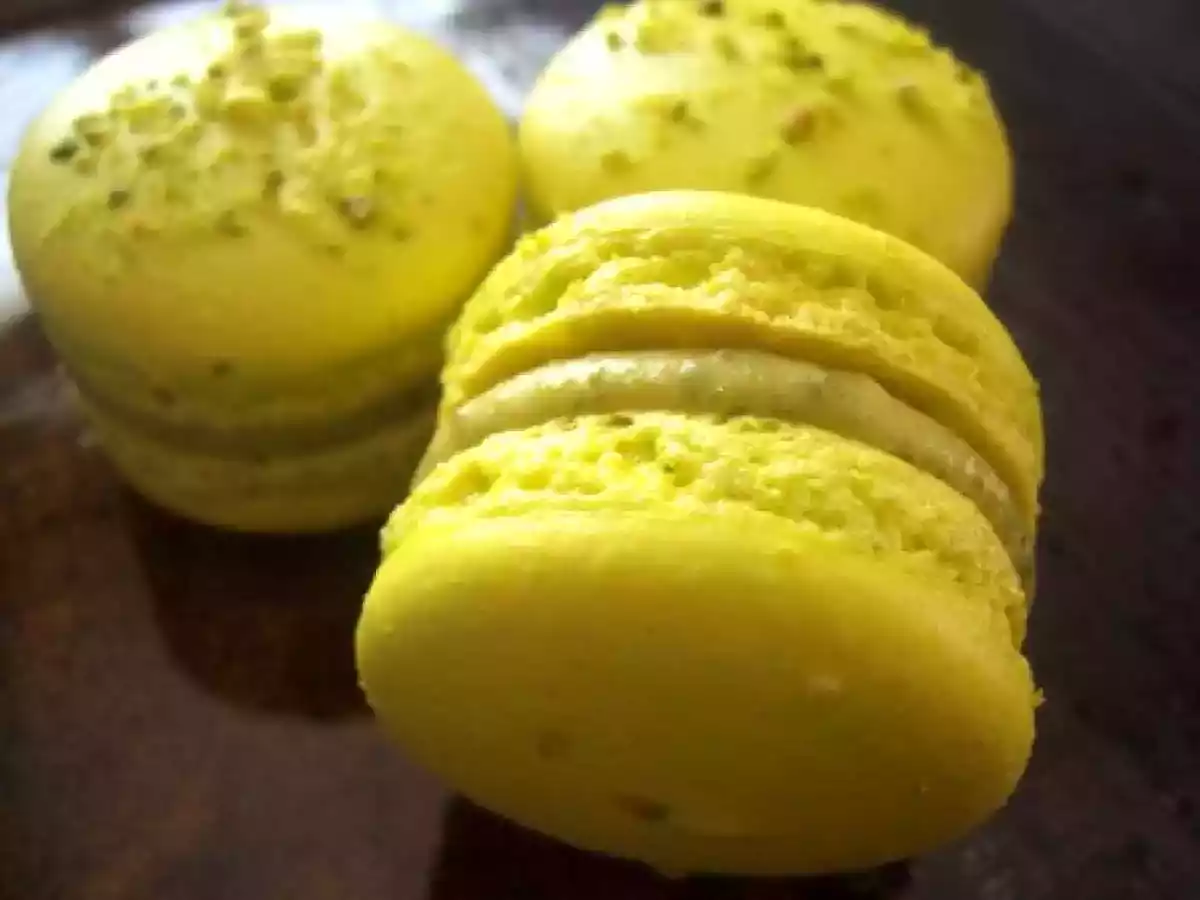 Macarons A La Pistache, Sans Pâte de Pistaches