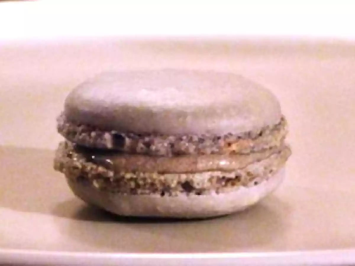 Macarons à la violette, à la confiture de lait, au chocolat