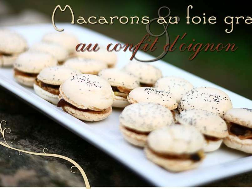 Macarons au foie gras et au confit d'oignon, photo 3