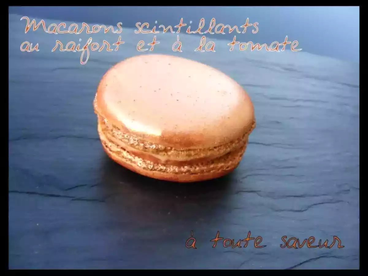 Macarons au raifort et à la tomate un amuse bouche original