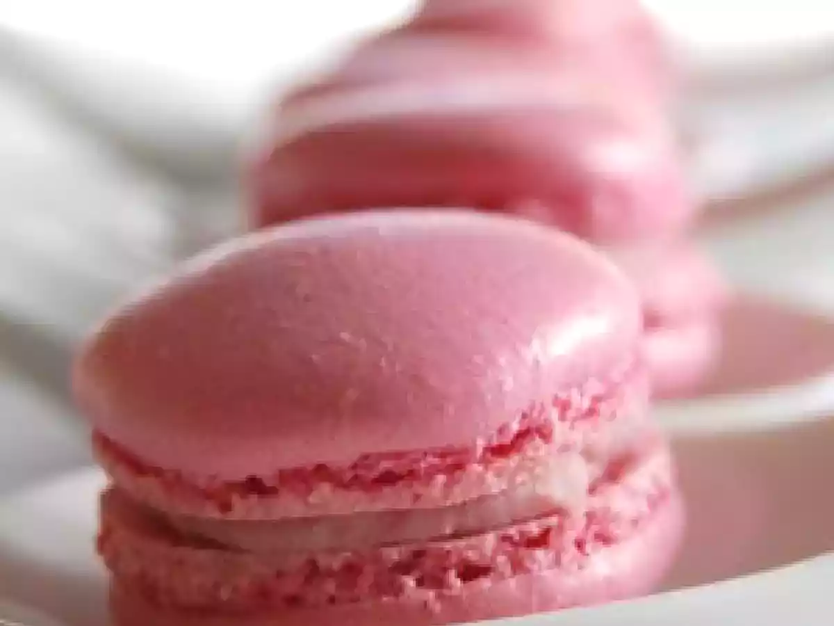 Macarons chocolat blanc et framboises