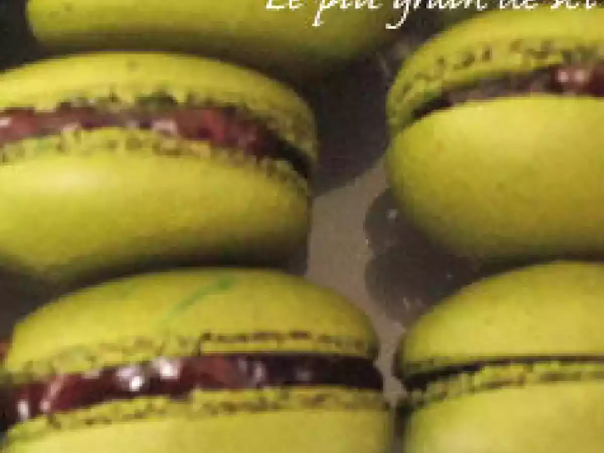 Macarons fraise-basilic