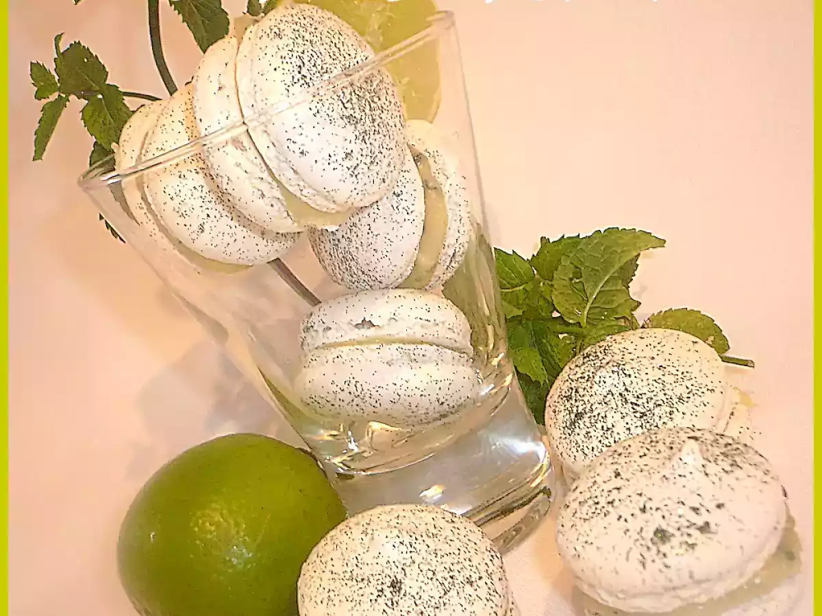 Macarons mojito à la meringue Italienne