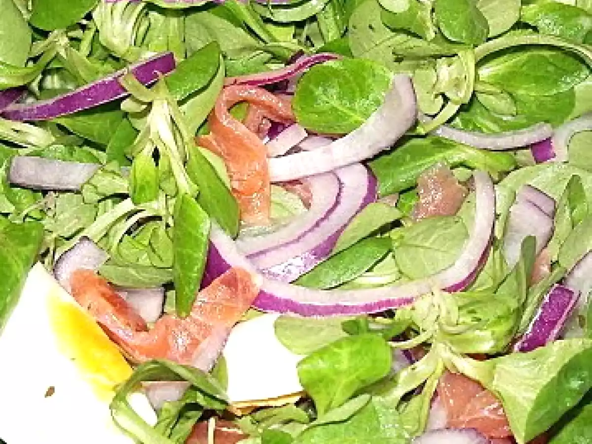 Mâche à la truite fumée