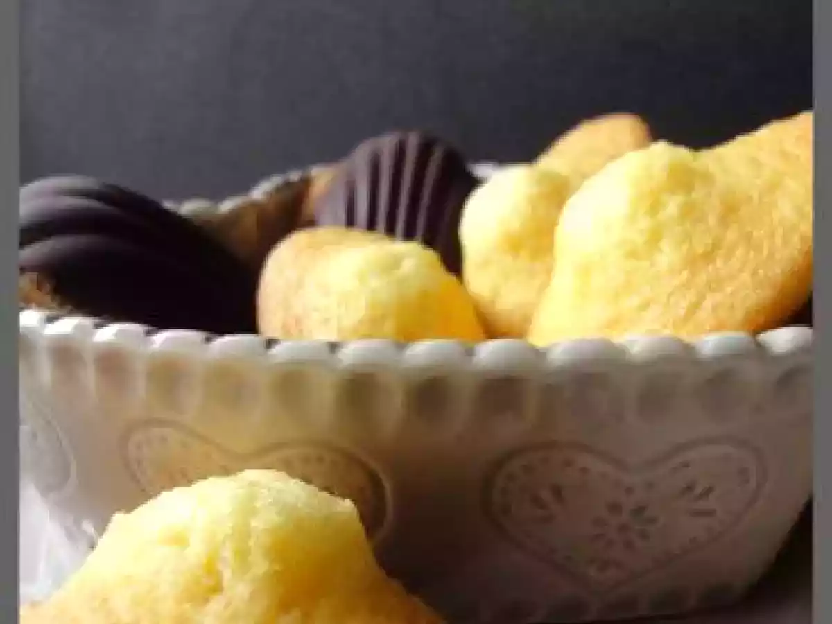 Madeleine au citron confit, en coque de chocolat noir à l'orange - photo 3