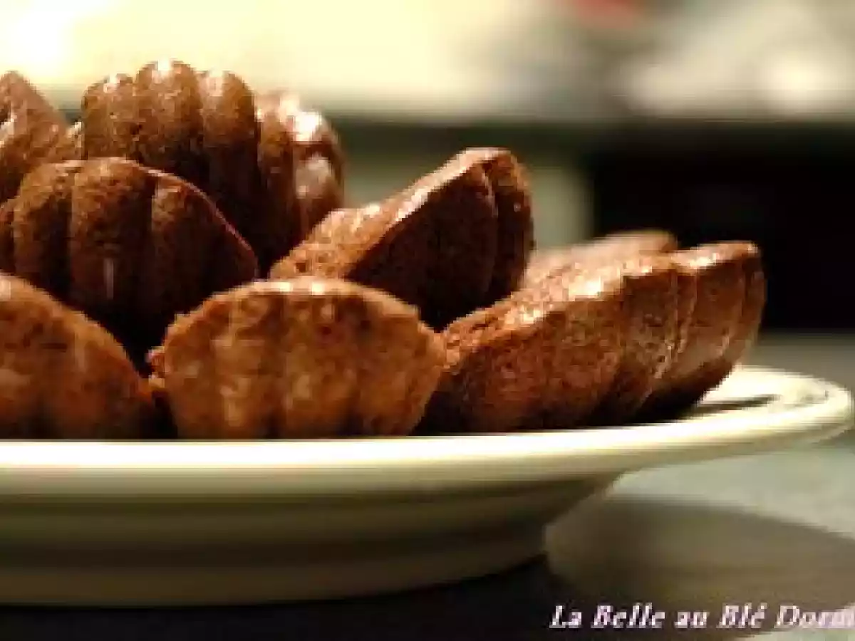 Madeleines au chocolat et au miel, sans gluten
