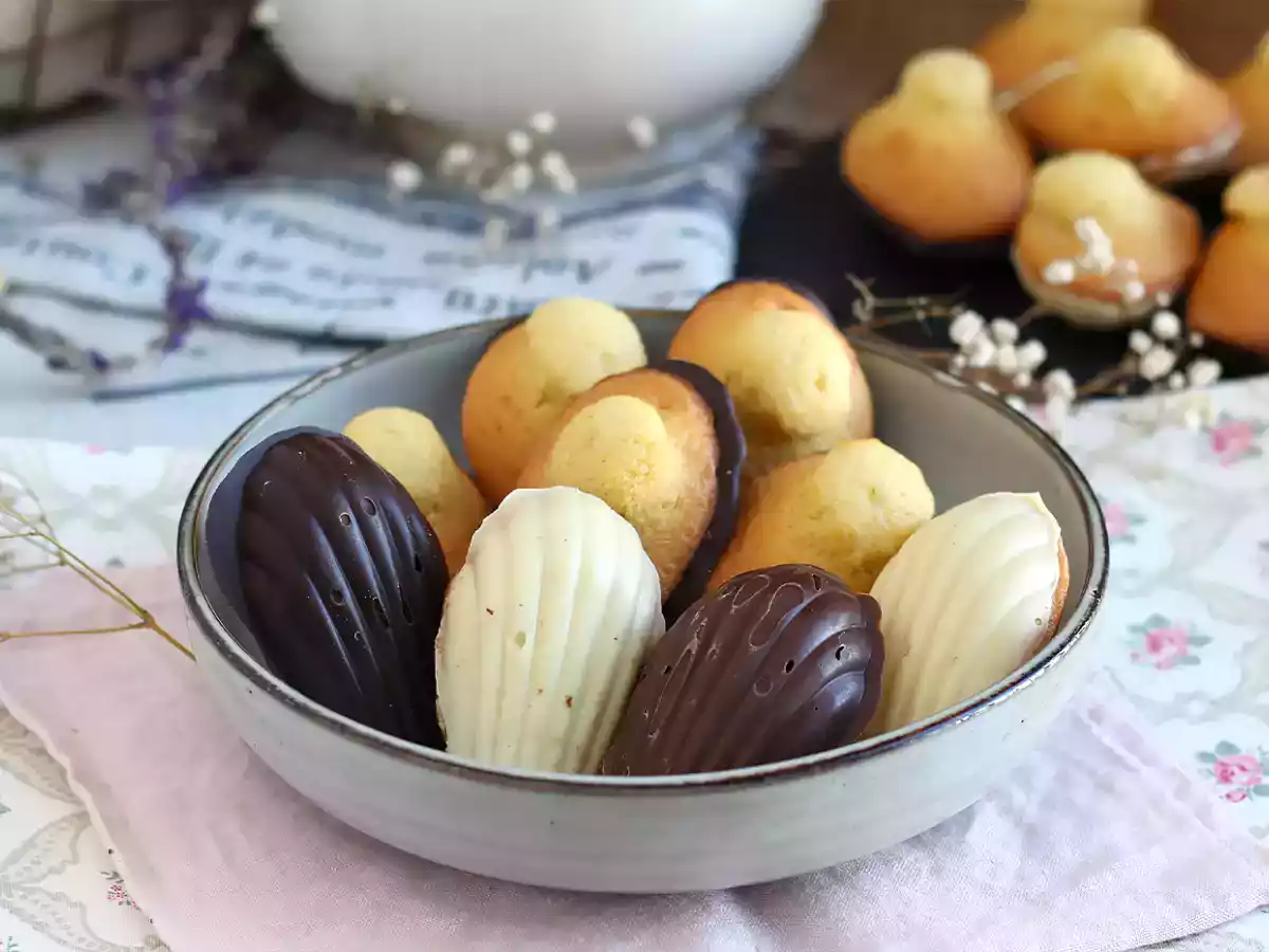 Madeleines au chocolat (pas à pas et en vidéo)