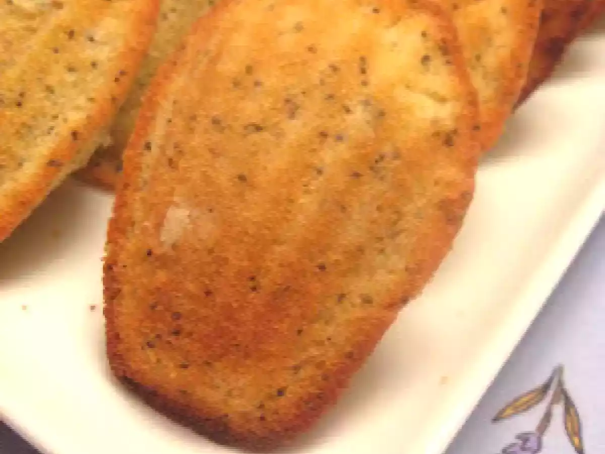 Madeleines au citron et aux graines de pavot