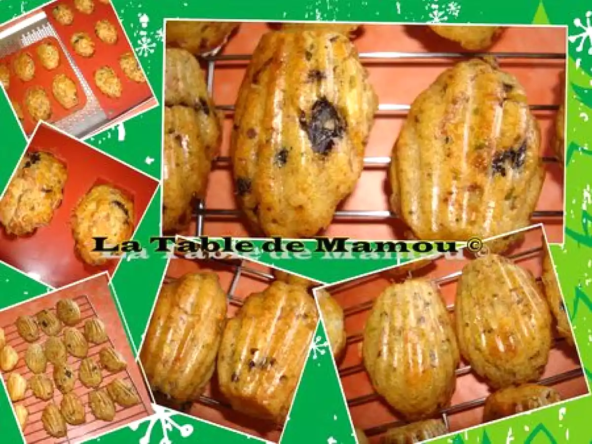 Madeleines au jambon fumé et aux pistaches