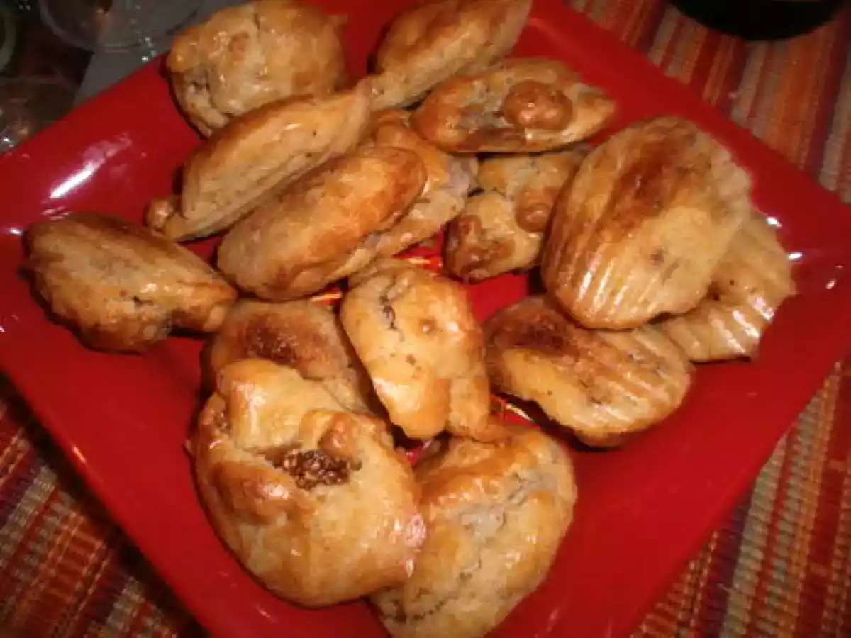Madeleines aux figues coeur de foie gras