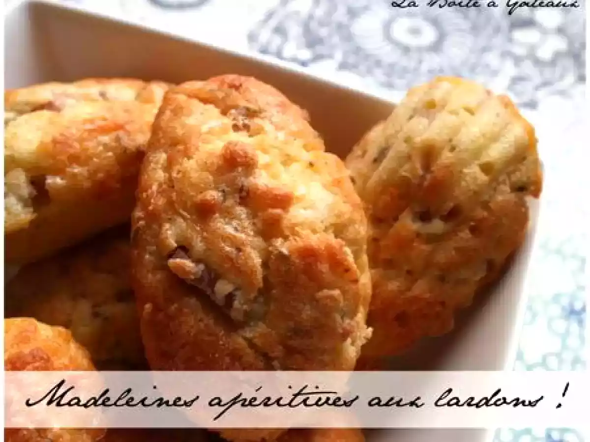 Madeleines aux lardons, thym & gruyère