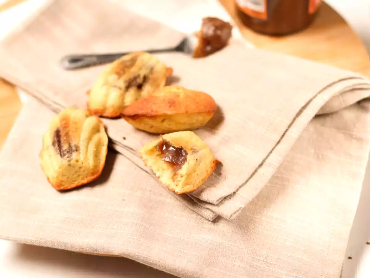 Madeleines coeur crème de marrons