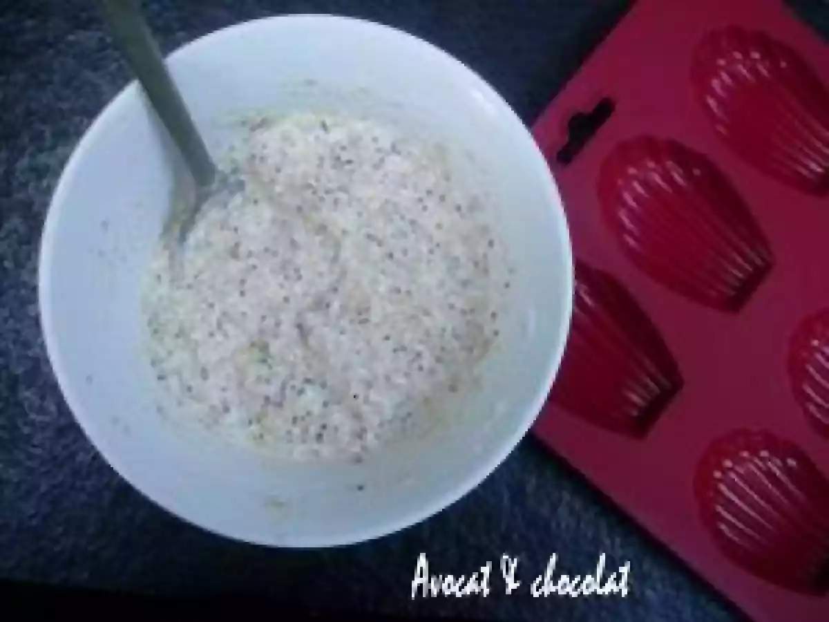 **MADELEINES salées aux Sons (Avoine et Blé) & aux graines de Pavots Citronnées **