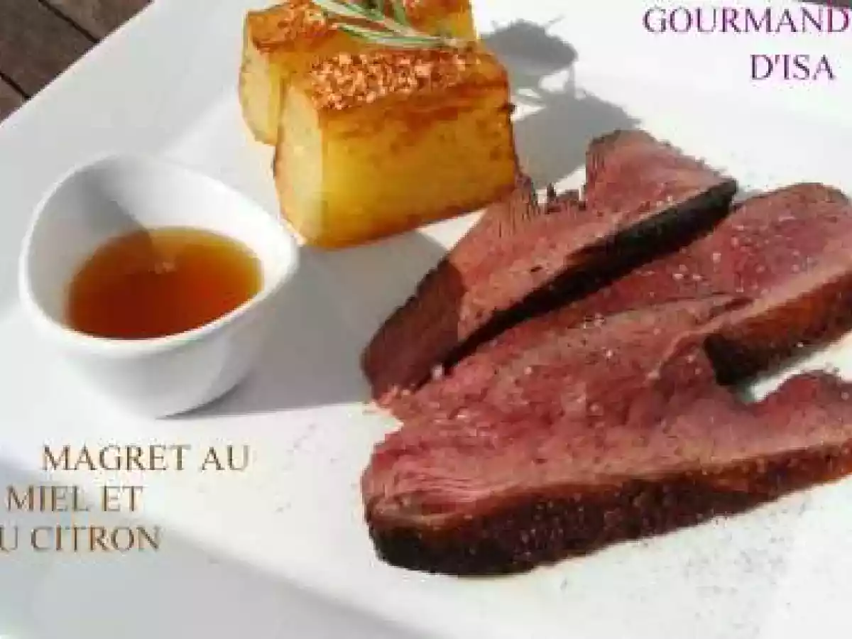 Magret au miel et au citron