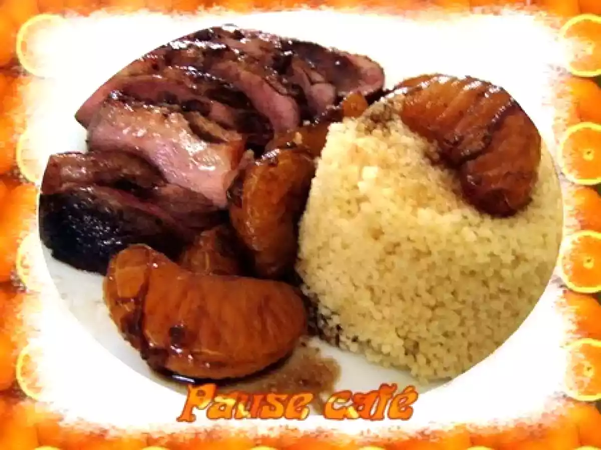 Magret de canard à la mandarine caramélisée