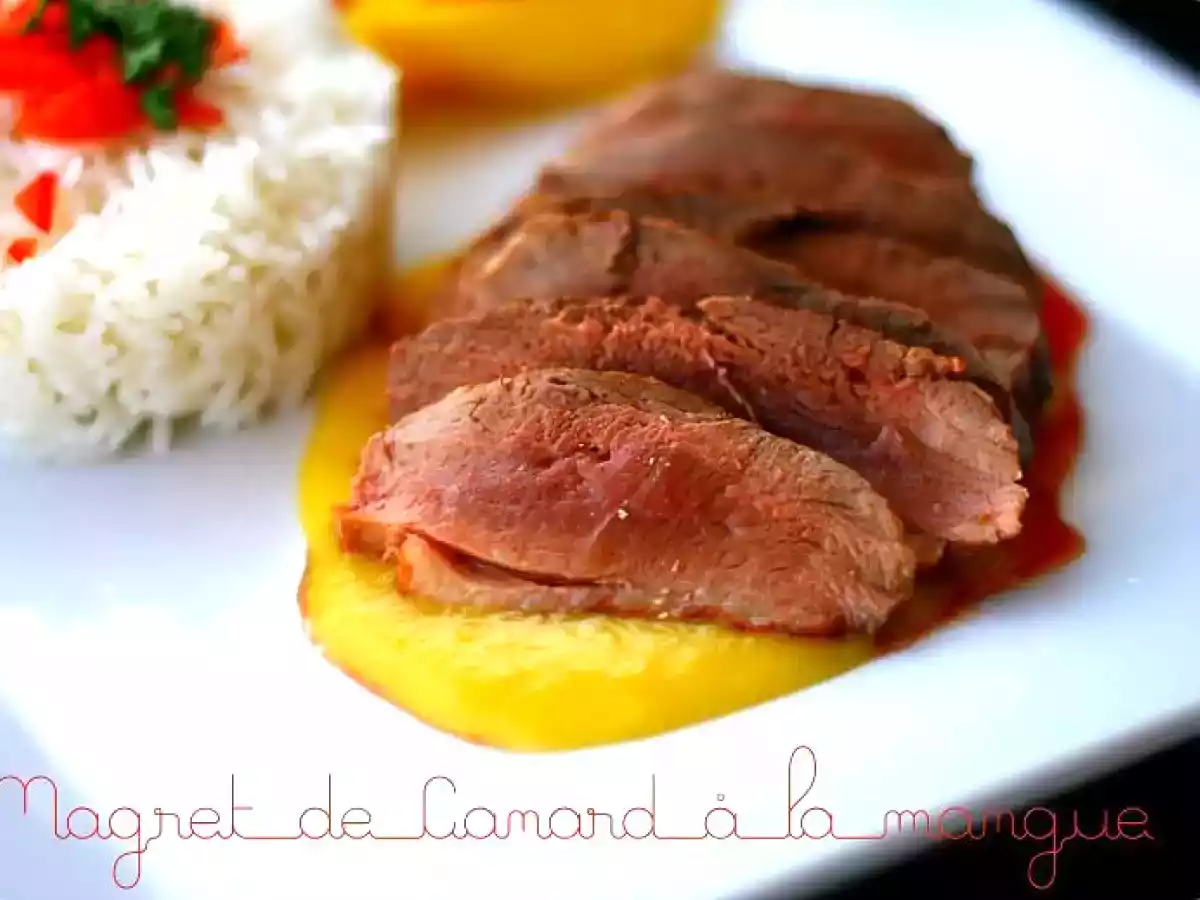 Magret de canard à la mangue sans gluten