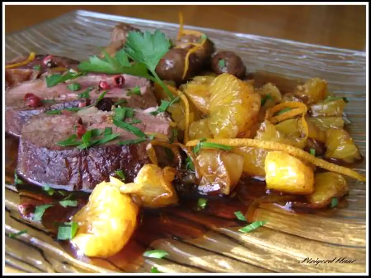 Magret de canard aux clémentines caramélisées - photo 2