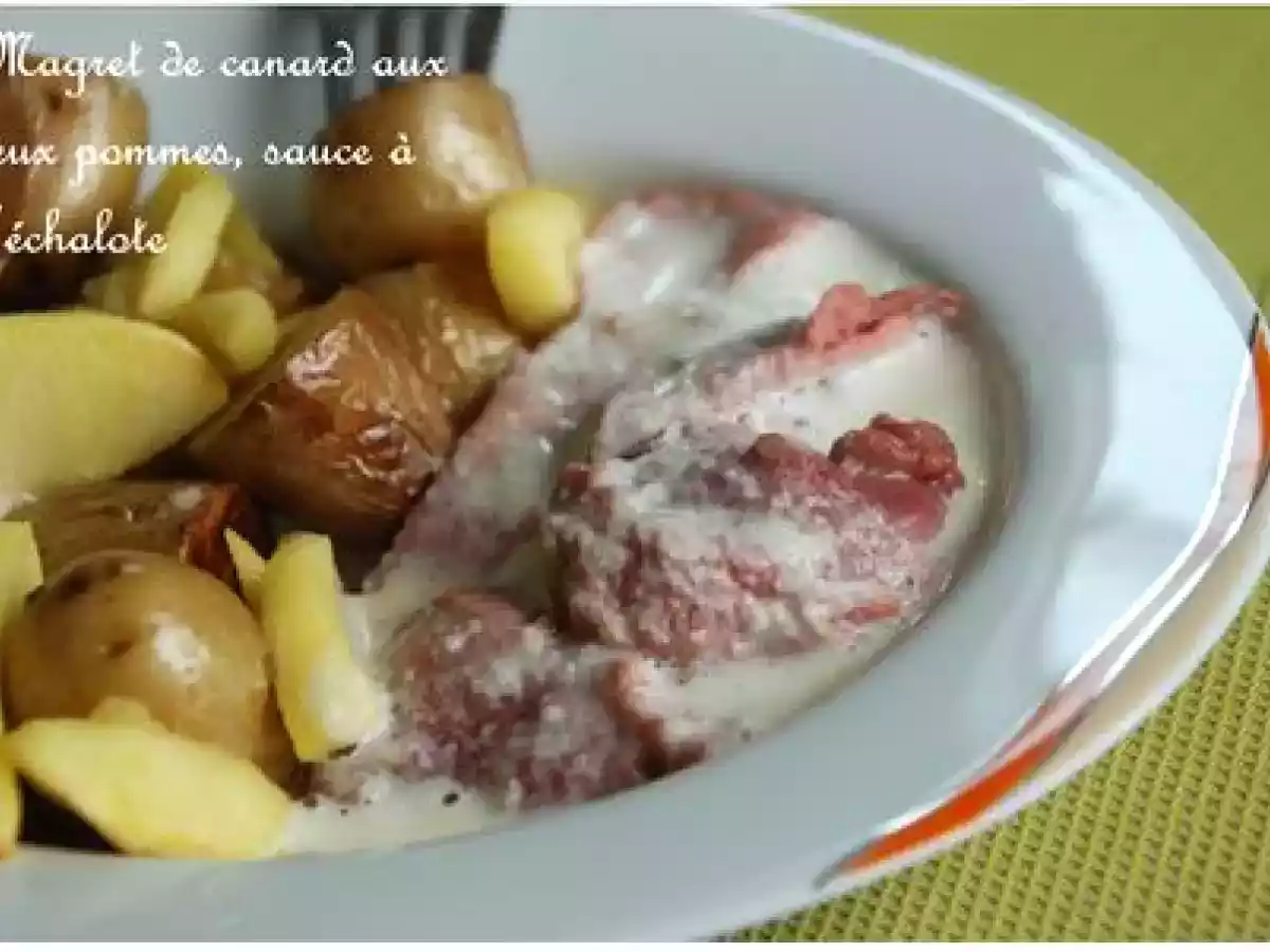 Magret de canard aux deux pommes, sauce à l'échalote - photo 3