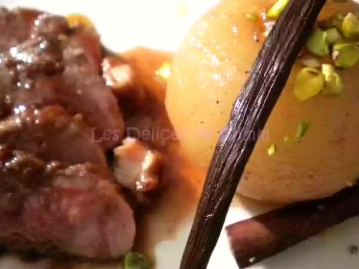 Magret de canard aux spéculoos, poire Nashi aux épices - photo 2