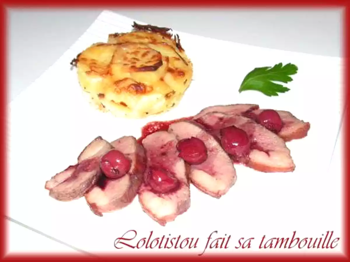 MAGRET de canard épicé aux cerises