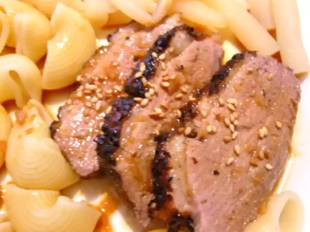 Magret de canard sauce orange