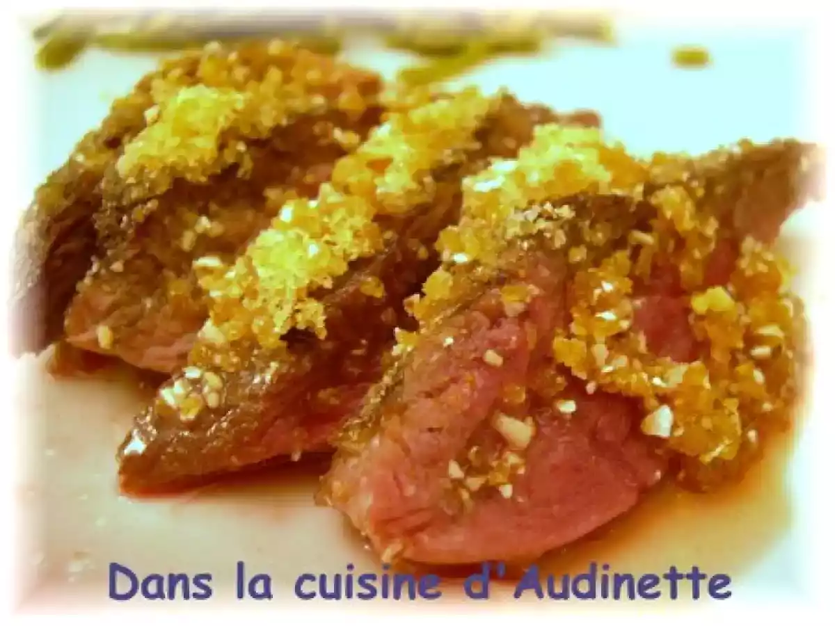 Magrets de canard à la poudre de dragées