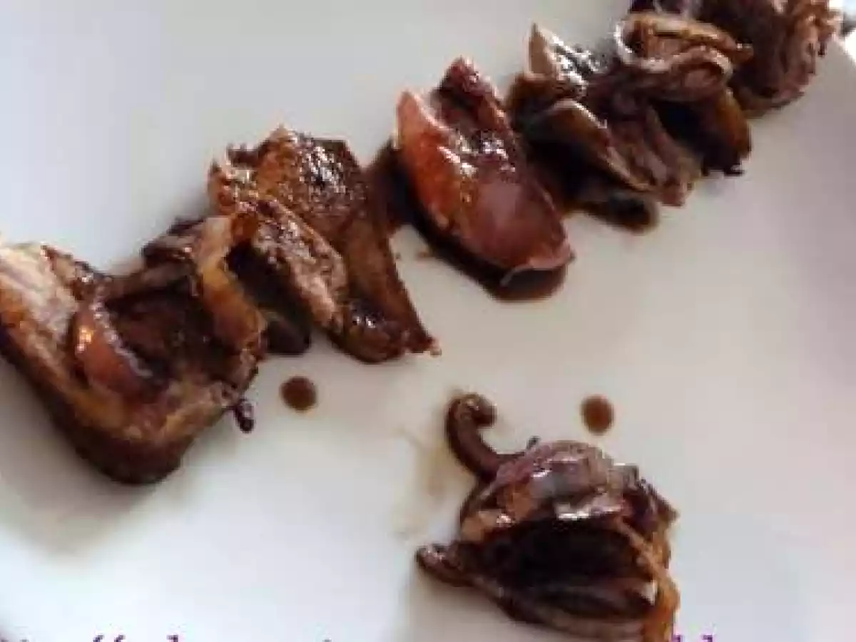 Magrets de canards, échalotte et crème de vinaigre balsamique