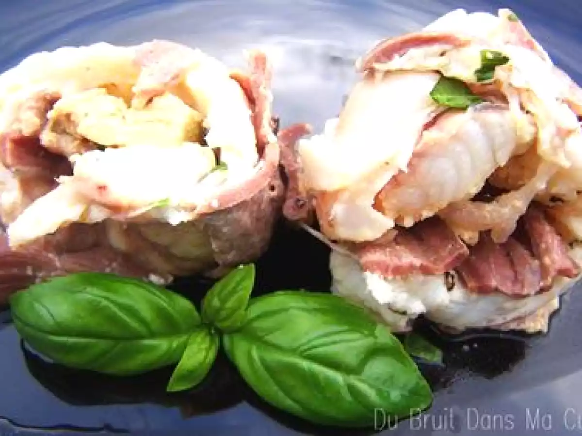 Maki de lotte en magret d'oie séché & coeur de foie gras