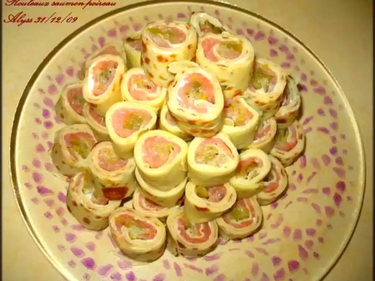 Makis de crêpe au saumon, poireau et crème citronnée - photo 2