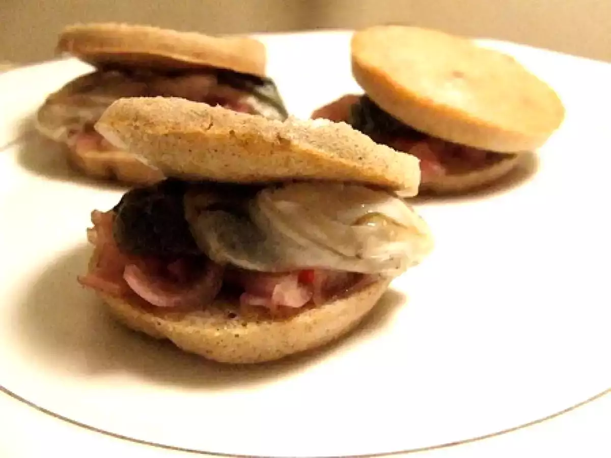 Mangez des huîtres (2): huîtres en macaron de sarrasin & confit d'échalotes - photo 2