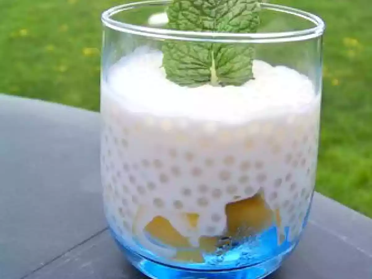 Mangue au lait de coco et perles du japon!!!!