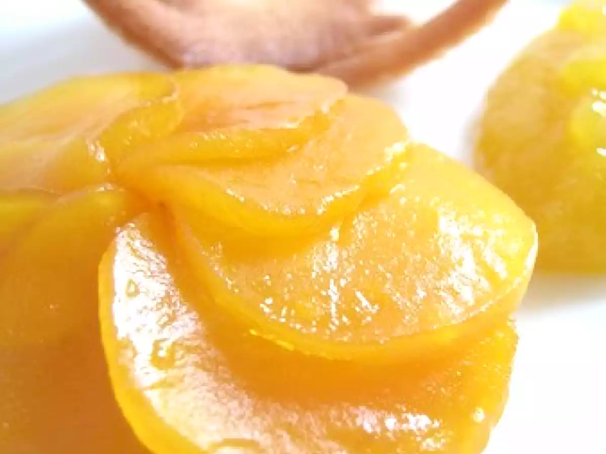 Mangue confite sur sablés, à la manière d'Anne-Sophie Pic