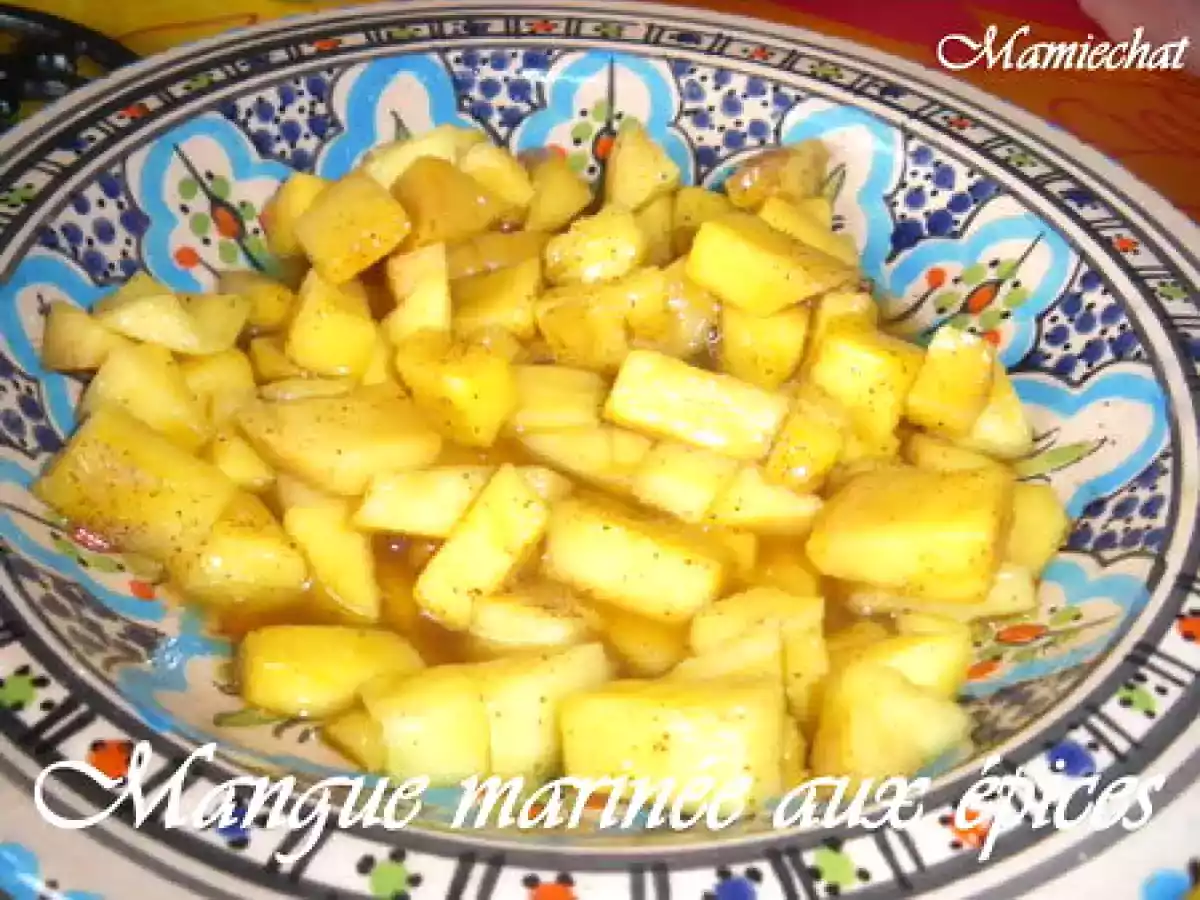 Mangue marinée aux épices