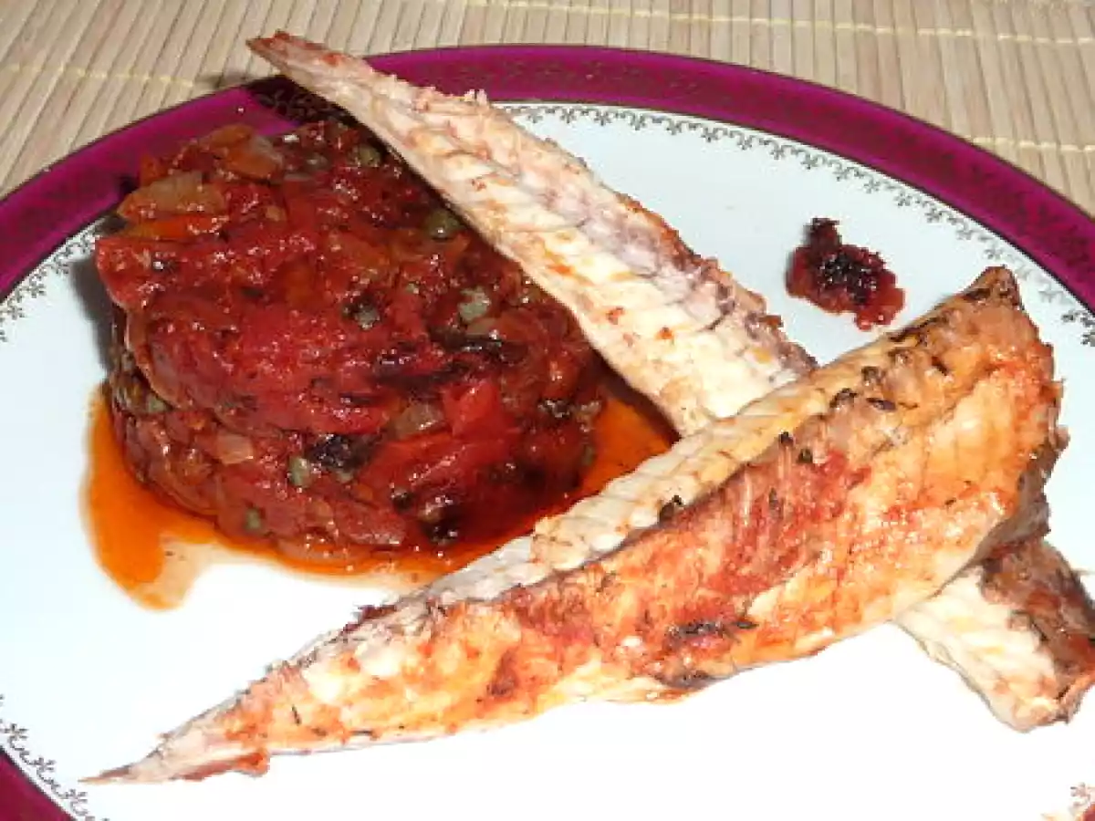 Maquereaux à la tomate et aux câpres