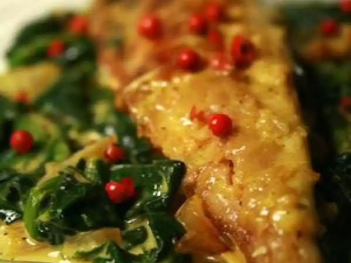 Maquereaux aux épinards et lait de coco