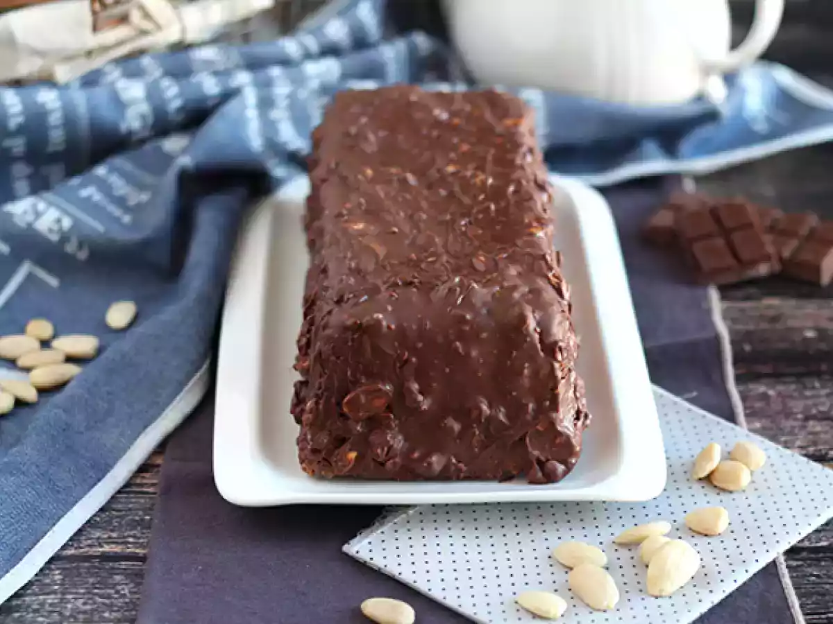 Marbré croustillant - Gâteau marbré avec glaçage au chocolat et amandes - photo 5