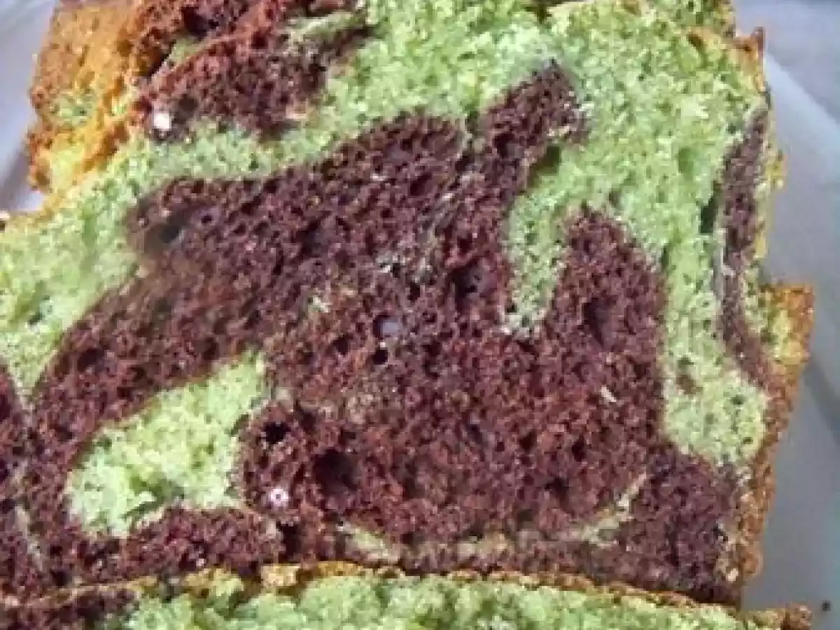 Marbré moelleux chocolat / pistache