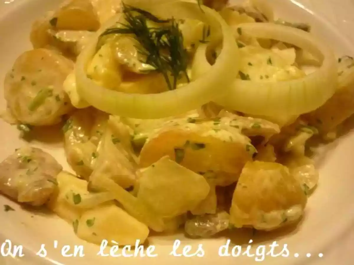 Mardi-gras: salade de harengs aux pommes de terre.