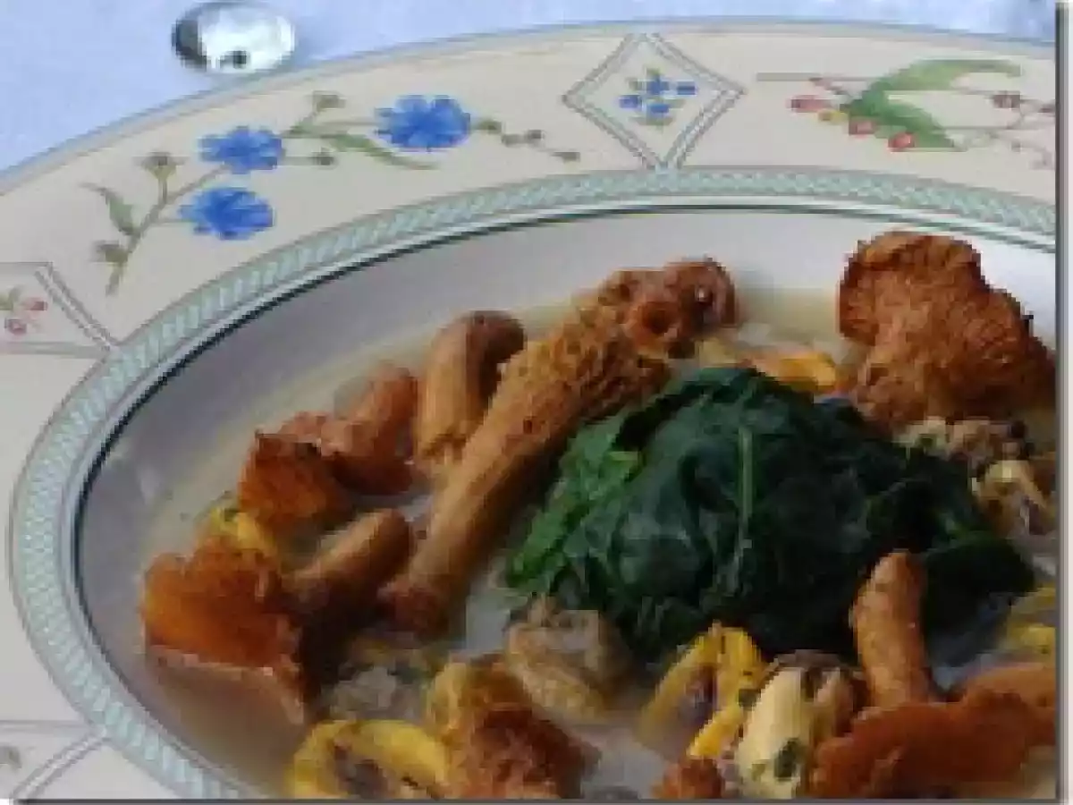 Marinière de Moule, Palourde, Girolle et Epinard