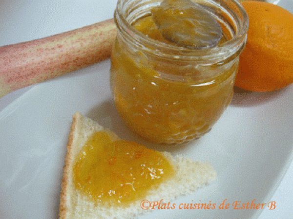 Marmelade à la rhubarbe et orange