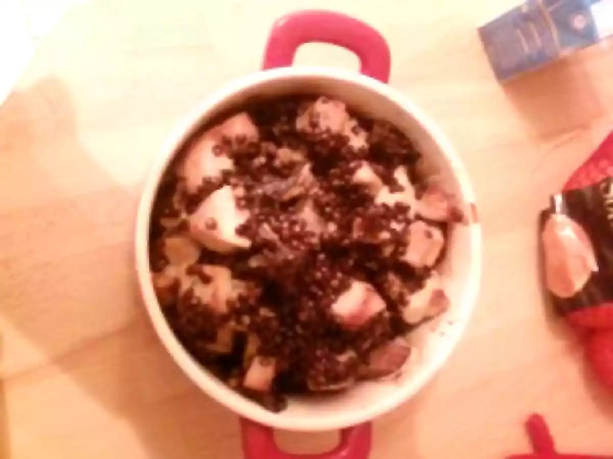 Marmite de poulet aux lentilles et champignons