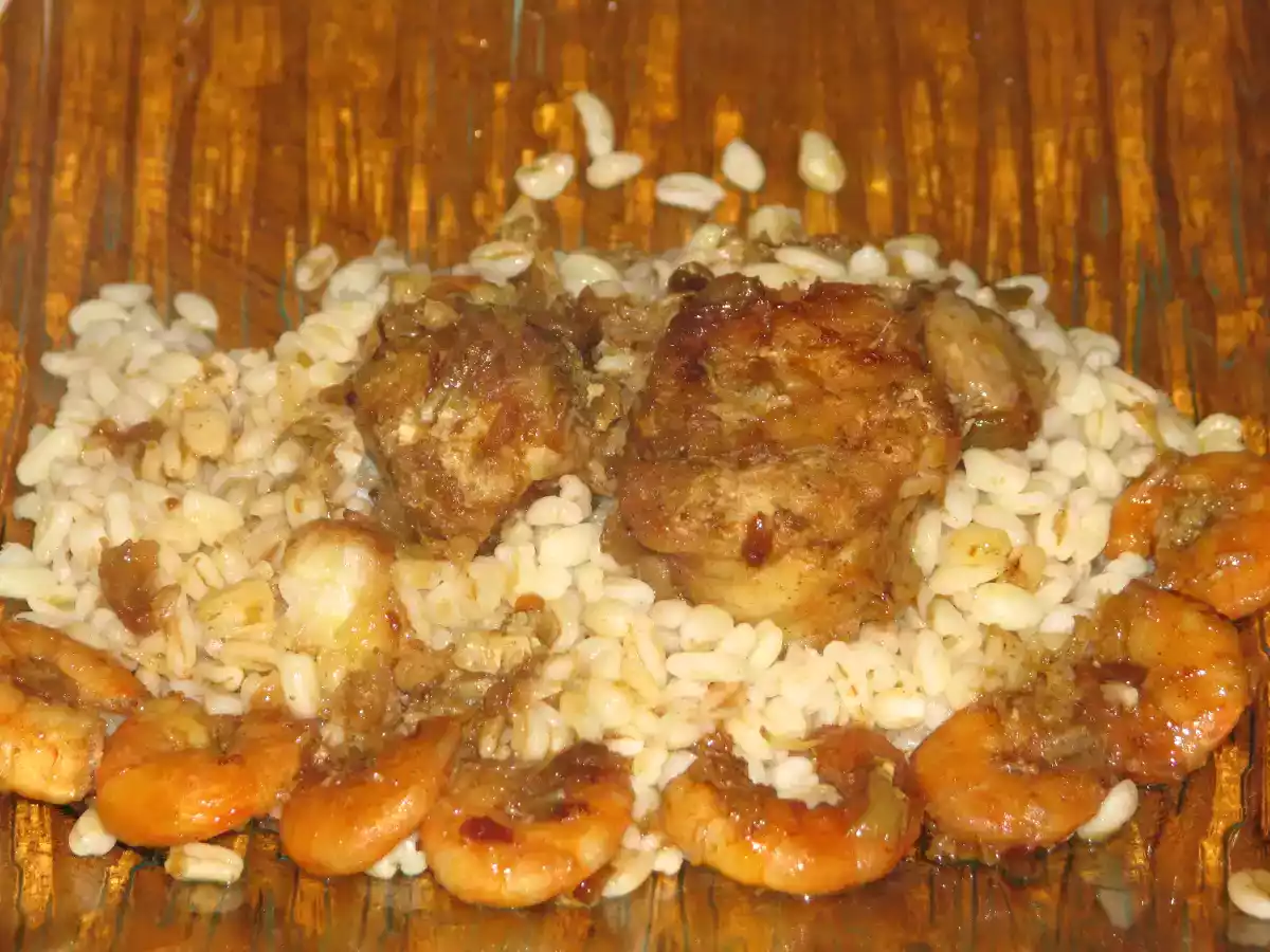 Massalé de lotte et crevettes