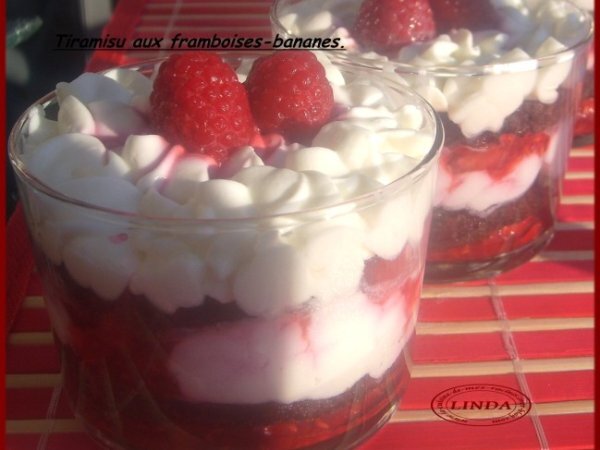 recette tiramisu framboise banane