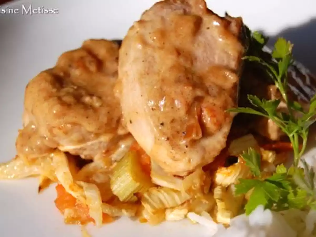 Médaillons de filet mignon, crème au porto et fenouil rôti - photo 2