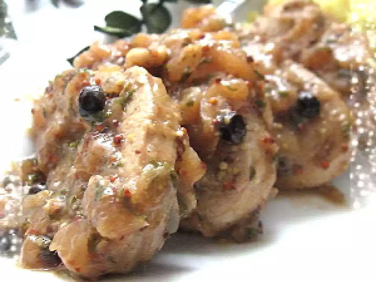 Médaillons de porc aux baies de genièvre, sauce à la bière